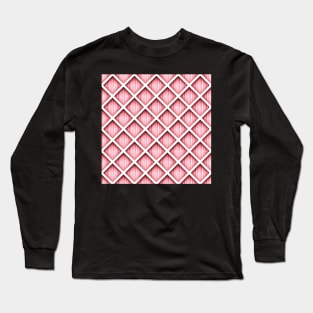 Geometric Pattern, Rhombic  Motif, Monochromatic Coloring Long Sleeve T-Shirt